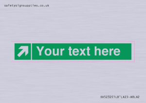 Custom Arrow Top Right Sign